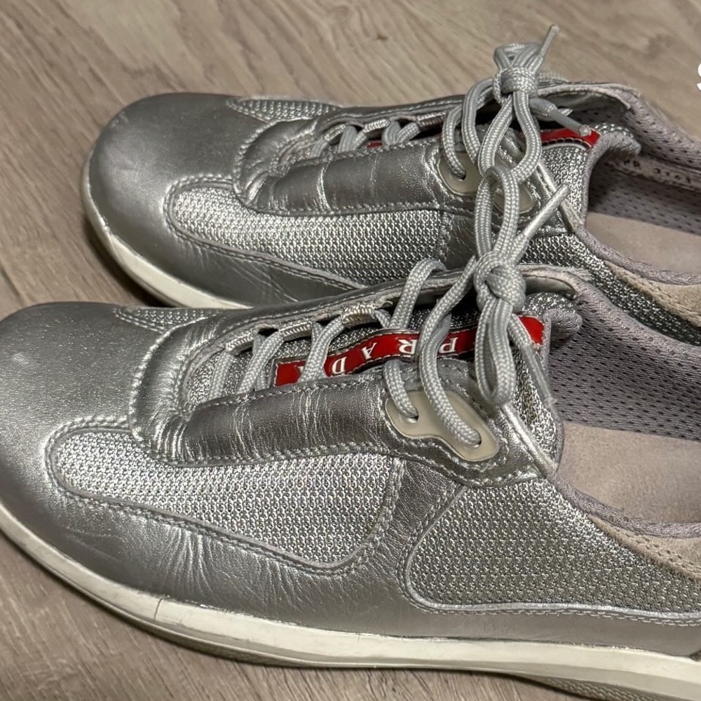 Prada Sport Silver Cup Sneakers